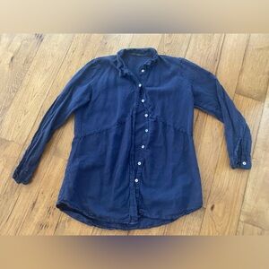 Cut Loose Navy Striped Blouse
